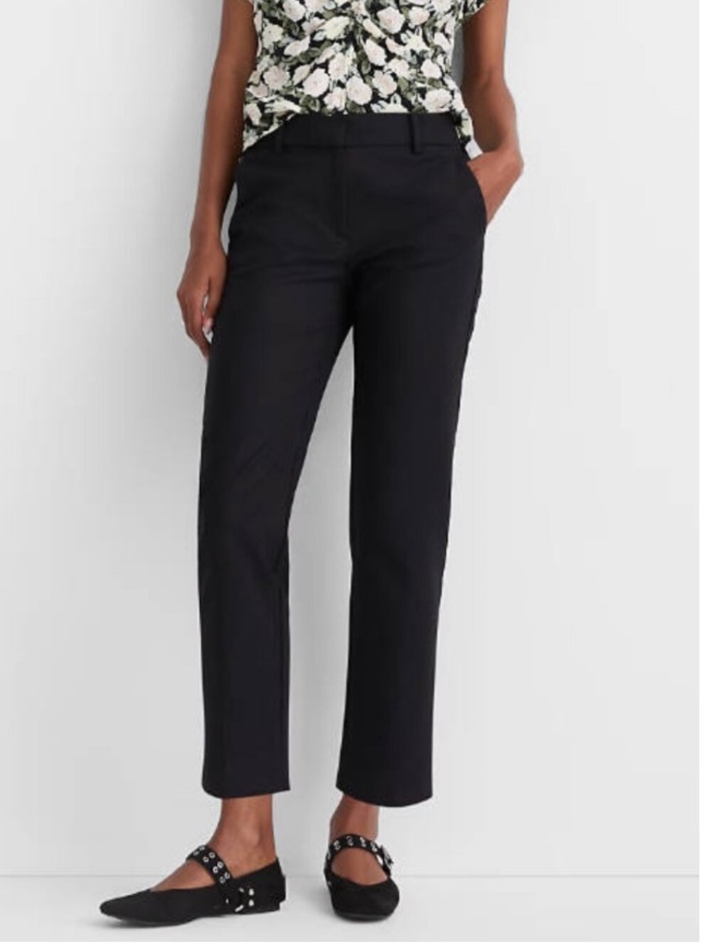 Ann Taylor LOFT The Riviera Pant High Rise Straight Trouser Career Black 14